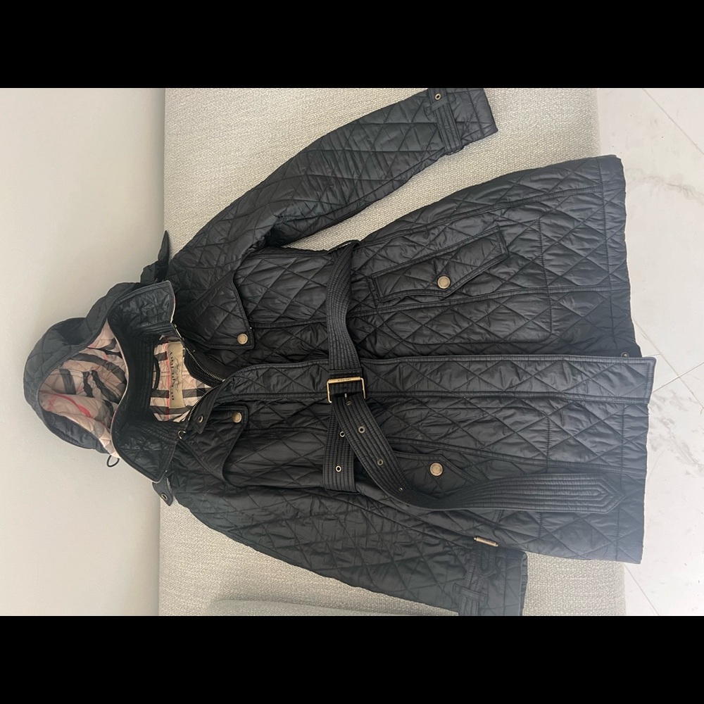 Burberry Brit quilted jacket with hood size S